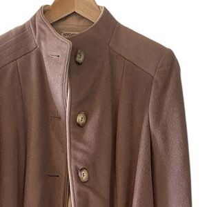 Vintage Kashmiracle Women’s Coat 6 Tan Brown Wellington USA 1960’s Faux Cashmere